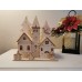 Christmas Village Church Light up wooden decoration with LED lights