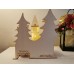 Christmas Village Church Light up wooden decoration with LED lights
