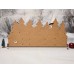 Christmas Village in white Light up wooden decoration with LED lights